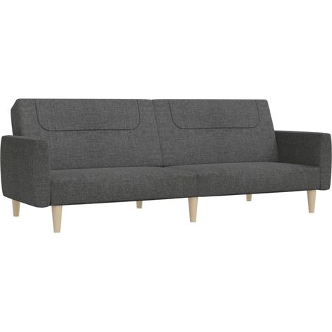 Canapé-lit,Canapé convertible à 2 places gris foncé tissu CFW21577 (1/5)