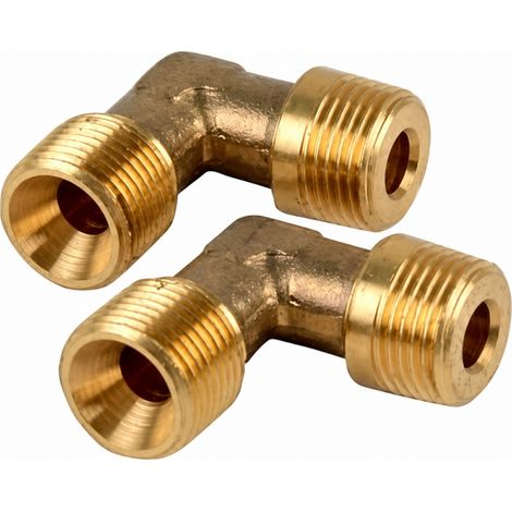 Nipplo curvo per gasolio Diff M3/8 conico M1/4 2 pezzi