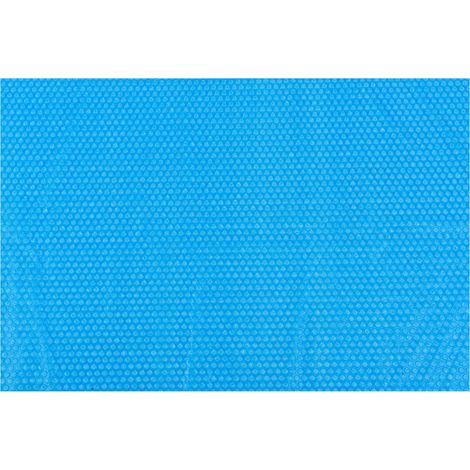 Bâche solaire de piscine à bulles polyéthylène 260 x 160 cm bleu casa (1/4)
