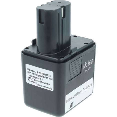 vhbw 1x Batterie compatible avec Würth ANG 14, ANG 310 outil électrique, outil de pose pour rivets aveugles (3000 mAh, Li-ion, 14,4 V) (1/4)