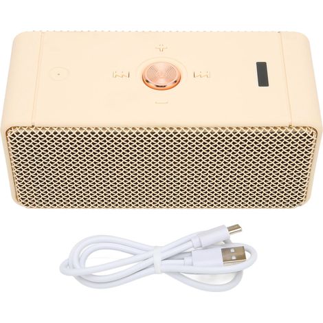 Enceinte Bluetooth Stéréo USB Rechargeable IPX7 Portable Sans Fil pour Téléphone Tablette Ordinateur Blanc (1/5)