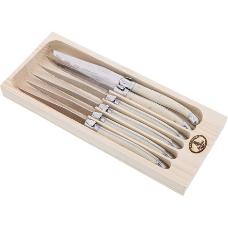 Jean Dubost - Couteaux Laguiole ivoire, coffret 6