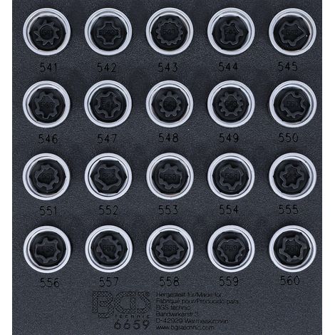 BGS  Inserción  para  carrito  de  taller  1/6:  Juego  de  herramientas  para  tornillos  de  rueda  para  VAG,  20  piezas  -  6659 (1/3)