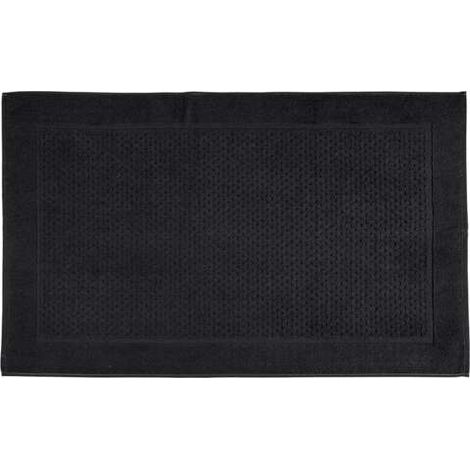 CALEFFI Tappeto Bagno in Cotone Sirena '99 CM. 45X60 Spugnissima Tinta Unita Nero (1/2)