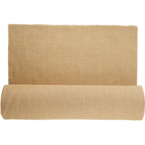 Mophorn Sackleinenstoffrolle 36"x 150', Jutestoff Sackleinen-Baumwickelrolle, 50x50 hochdichter natürlicher Jutestoff für Dekoration, Winterabdeckung von Pflanzen und Bäumen, Hochzeit und Gartenarbeit