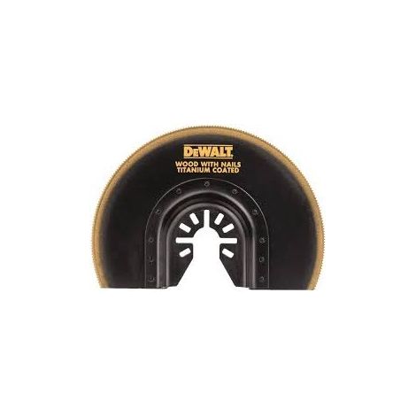 Dewalt – Lame d'outil multifonction titanium Ø100 mm – Pour bois dur, plaques de plâtre et PVC – Semi-circulaire à moyeu déporté – DT20711QZ