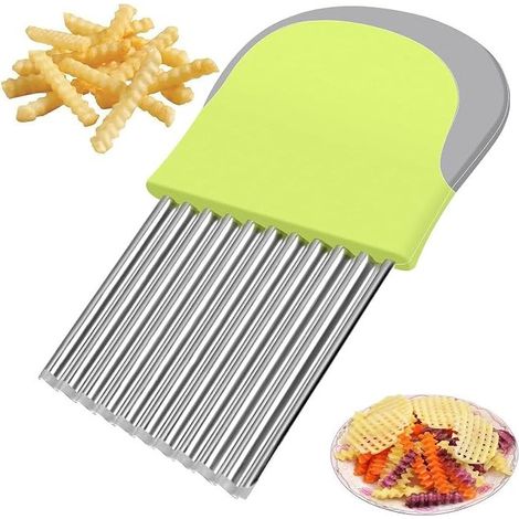 Stainless Steel Wave Potato Slicer - Vegetable Cutter for Fries, Salads Kitchen Tool (1/5)
