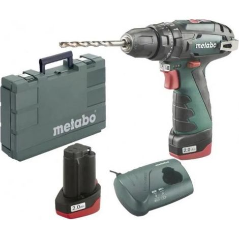 Trapano a percussione a batteria Metabo PowerMaxx con 2 batterie da 2,0 Ah + caricabatterie in valigetta (1/10)