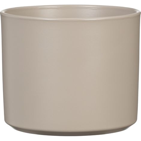 Scheurich Monaco, pot de fleurs en céramique, couleur : taupe, 13,6 cm de diamètre, 12,2 cm de hauteur, 2,3 l vol.