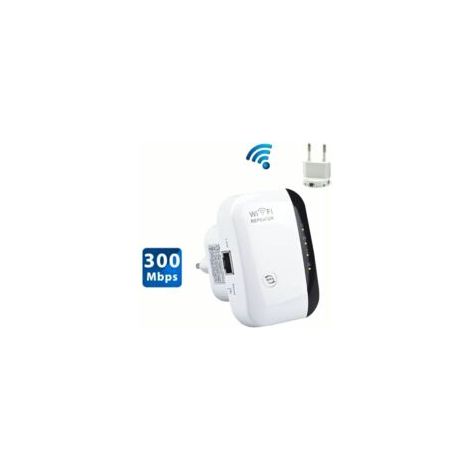 Amplificateur WiFi, Amplificateur Internet sans fil 2,4 G pour la Maison 300 Mbps Super boost Répéteur de Portée Wi-Fi Répéteur d'Amplificateur de signal WLAN, Configuration et couverture faciles,TRIM (1/4)