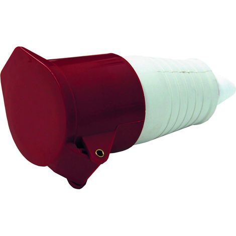 Electraline 80860 Presa Elettrica Industriale, IEC, 32A, 3P+N+T, 380V, IP44, Rosso