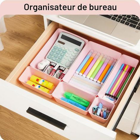 Organisateur Tiroir - 25 Pièces - 4 Tailles Différentes - Transparent - Antidérapant - Pour Salle De Bain Cuisine Bureau Coiffeuse - 25 PCS (1/5)