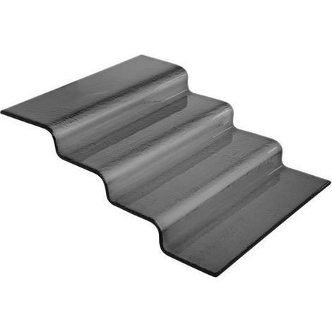 Escalier buffet en verre noir Vetro à quatre marches - 400x350x(H)125mm - Finedine (1/3)