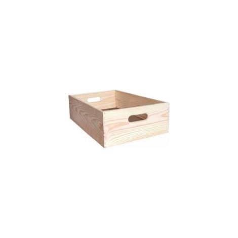 Cesto portaoggetti in legno beige 40 x 60 x 15 cm – Soluzione elegante per l'organizzazione interna – Peso leggero 1,86 kg (1/2)