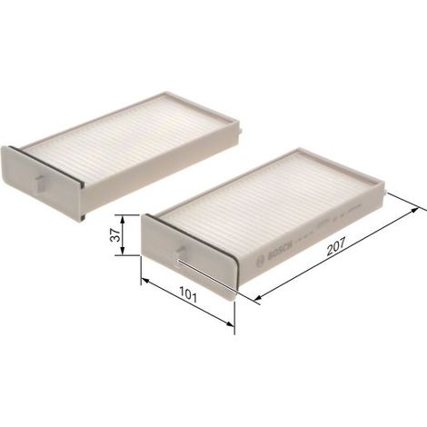 Filtre, habitacle - 1987435119 - BOSCH (1/5)