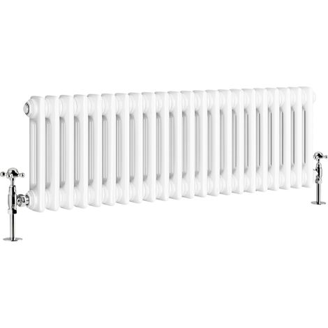 WarmeHaus 300x1010mm Traditional 2 Column White Radiator (1/4)