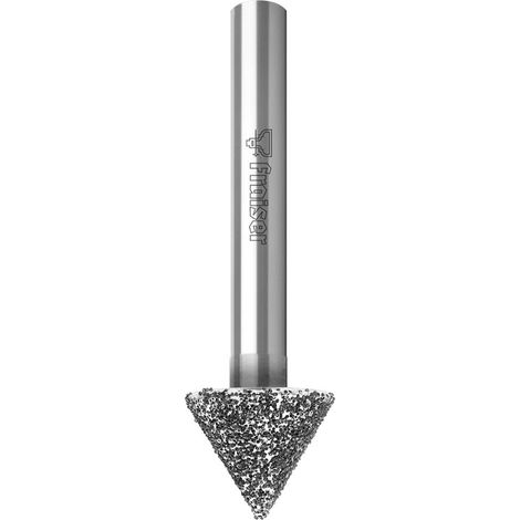 Fraise à rainurer en V diamantée électrodéposée D=16 A=90° I=8 DE209 - Fraiser (1/3)