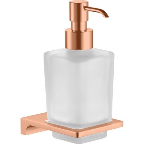 Distributeur de savon mural NIL en verre et laiton rose gold poli 200 ml (1/2)