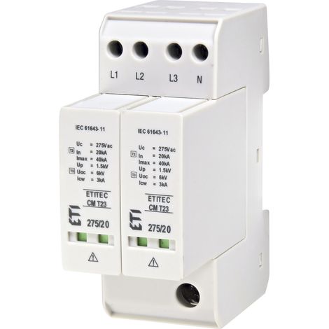 Scaricatore di sovratensione modulare ETITEC CM T23 275/20 4+0 (1/4)