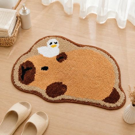Tapis de Salle de Bain, Tapis Doux Antidérapant, Tapis Lavable pour Douche et Bain, Revêtement de Sol de 40x60 cm (1/5)
