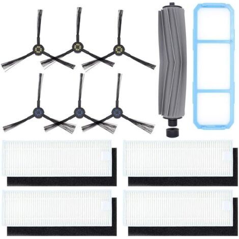 FENOPLASTICAAccessorio FOREHILL per aspirapolvere robot ILIFE A7 A9S, kit di ricambio comprendente 1 spazzola principale, 6 spazzole laterali, 4 filtri, 1 (1/5)