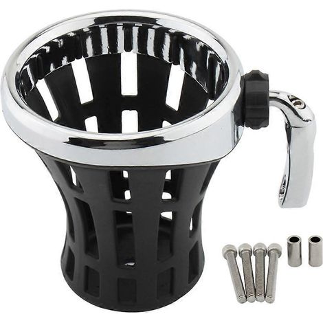 Accessoires moto : porte-bouilloire et porte-gobelet noir et argent. (1/5)