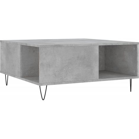Maison Exclusive - Tavolino Salotto Grigio Cemento 80x80x36,5 cm Legno Multistrato