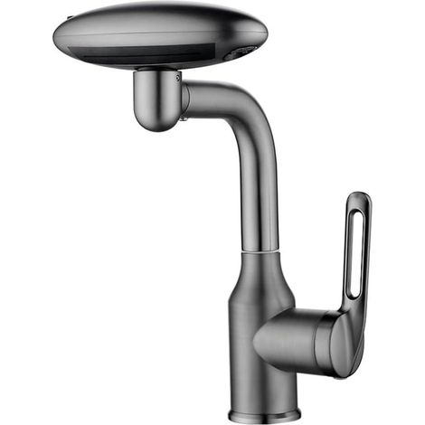 Robinet de lavabo, inox, 4 modes, rotation 360°, pour vasque (1/5)