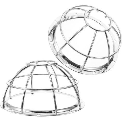 Couvercle de Protection Installation Facile 2pcs pour Détecteur de Fumée en Fer Argenté, Cage Antieffraction Design Simple et Élégant Maison (1/5)