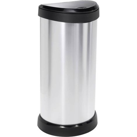 Curver Abfalleimer Deco 40 L Silber 240641