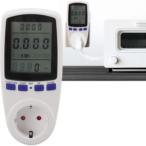 LCD-Stromzähler mit Alarm, Überlastschutzfunktion und ABS-LeistungsverbrauchsanzeigeInländisch (1/5)