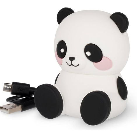 1 haut-parleur sans fil, rechargeable avec support panda, haut-parleur portable pour smartphone, idéal bureau et chambre