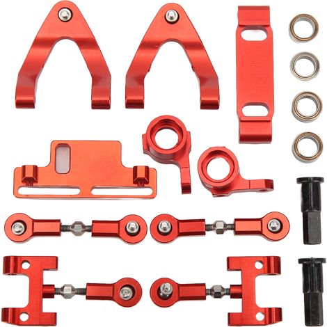 Bras de Suspension en Aluminium RC avec Adaptateur Hex et Douille de Direction pour WPL D12 - Pièces Métalliques (1/5)