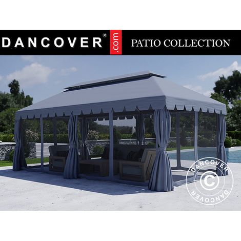 Gazebo Osiris 3x6 m, Grey - Dancover