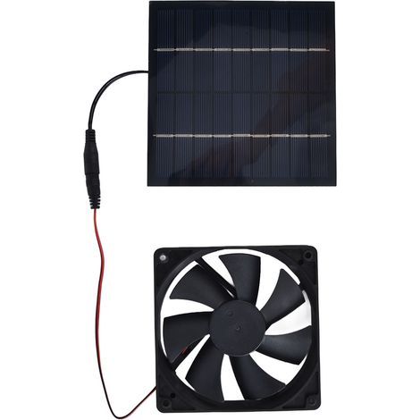 Ventilateur Solaire 10W Étanche pour Poulailler et Serre avec Panneau (1/5)