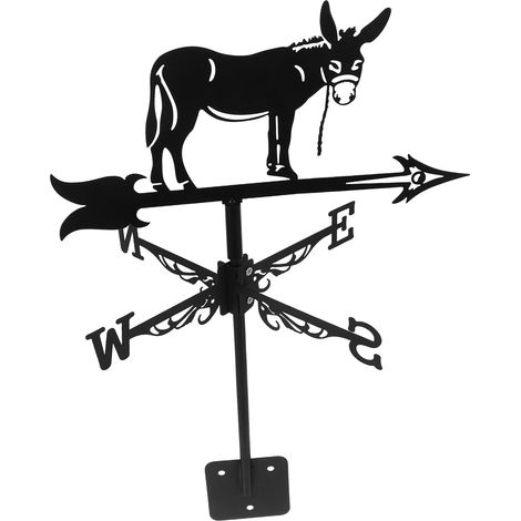 Girouette Âne Indicateur Direction Vent Décoration Jardin Support Toit Girouette pour Cour Jardin Toit (1/5)