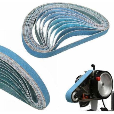 10pcs Bandes Abrasives 10x330mm durables -60 grains pour Ponceuses à Bande, XU, Poncer le métal/bois, L'élimination de rouille - (1/3)