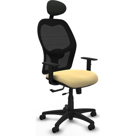Sedia da ufficio piqueras y crespo Alocén crema pelle sintetica (1/2)