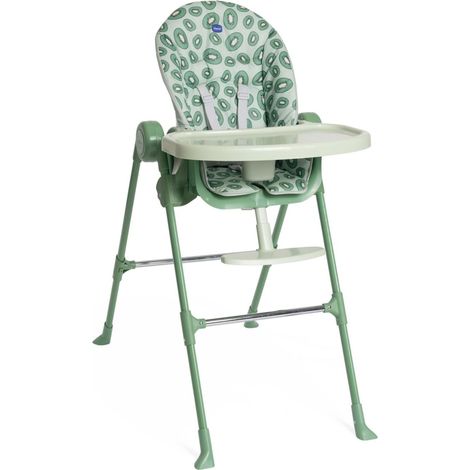 Chaise Haute pour Bébés de 0 Mois à 15 kg, Chaise haute évolutive, 3 Positions d'Inclinaison, 7 Niveaux de Hauteur, Pliable et Compacte, Tissu en Polyester Recyclé, Vert (1/5)