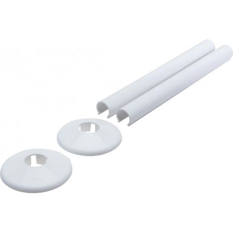 Talon Snappit Radiator Pipe Covers & Collars 200mm White ACSNW/K2 (1/4)