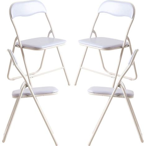 Packs Sillas Plegables - Pack 4 Sillas Niza Basic - Blanco (1/5)