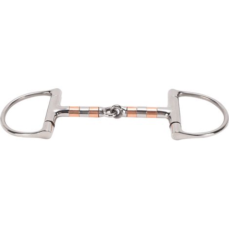 Mors de filet à anneaux en acier inoxydable élégant anti-morsure petit transportable pour cheval de ferme (1/5)
