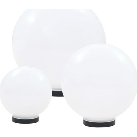 Jeu de lampe boule à LED 3 pcs PMMA sphérique 20/30/40 cm