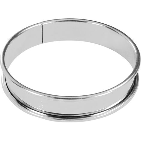 De Buyer - Cercle à tarte bord roulé 6 cm en inox