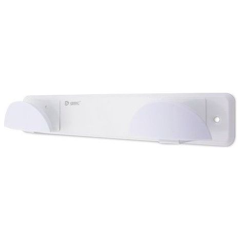 Appendiabiti in acciaio inox + doppio pomolo abs bianco 280x50mm GSC 003802795