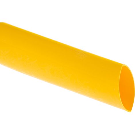 Gaine thermorétractable RS PRO, Dia. 25.4mm Jaune rétreint 2:1, 1.2m ( Prix pour Sachet de 1 )
