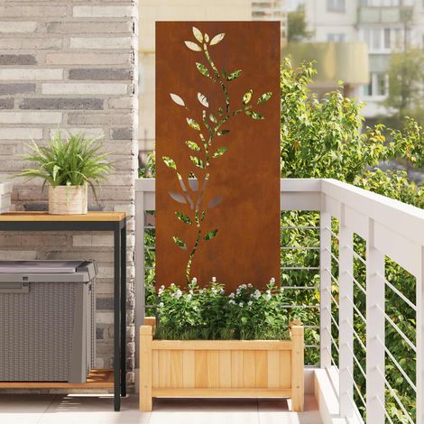 Écran de confidentialité de jardin Floral Rouillé 50 x 140 cm (1/5)