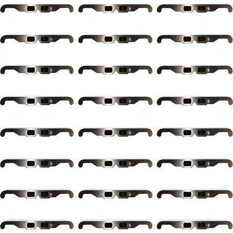 Lunettes Éclipse Solaire 2026 Certifiées CE & ISO, Filtres Sûrs pour Observation Directe du Soleil (Lot de 20) - Ciel Étoilé Gris.