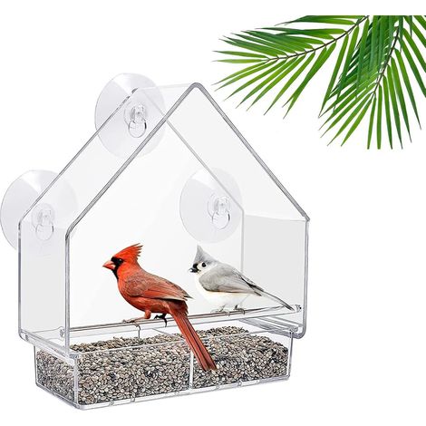 Acrylic Bird Feeder with Suction Cups – 15.5×5×16 cm (1/5)