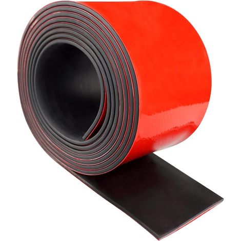 Striscia adesiva in gomma neoprene per giunti, rivestimento del pavimento, protezione, smorzamento delle vibrazioni, rivestimento, fai da te (100 mm × 3 mm × 3 m) (1/5)